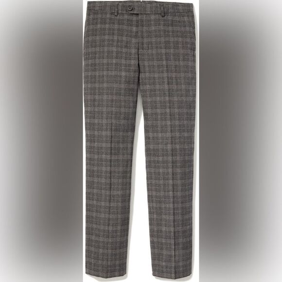 Bonobos Profilo Italia Grey Plaid Athletic Fit Chino Size W 34 X L 34